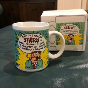 Shoebox Greetings Hallmark Vintage Stress Humorous Mug Original Box Never Used